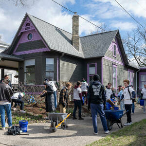 Students participated in a variety of service projects from 10 a.m. to 1 p.m. Saturday (March 23) as part of Back the Bend