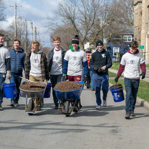 Students participated in a variety of service projects from 10 a.m. to 1 p.m. Saturday (March 23) as part of Back the Bend
